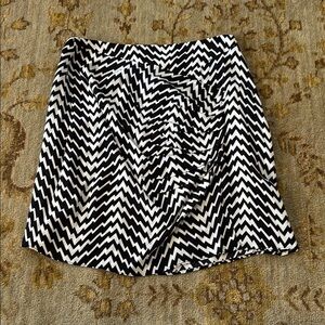 The Kooples Black and White Ruched Mini Pencil Skirt